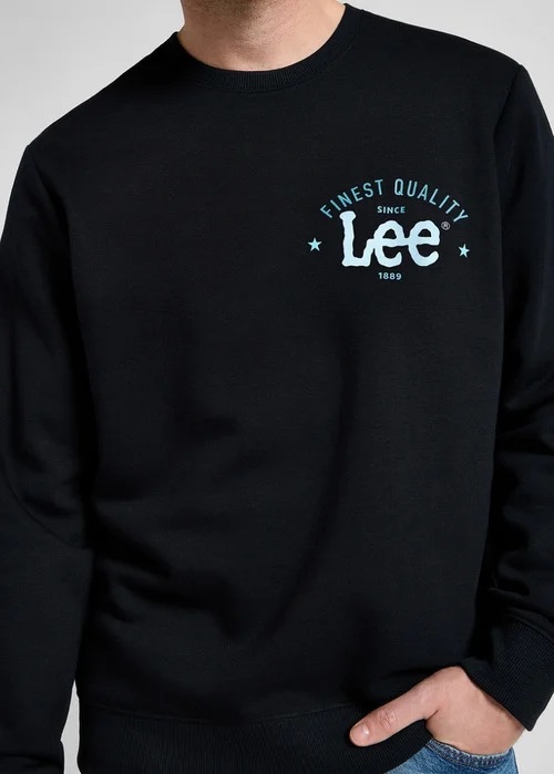 Lee Logo Crew Sweatshirt Jet Black