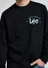 Lee Logo Crew Sweatshirt Jet Black