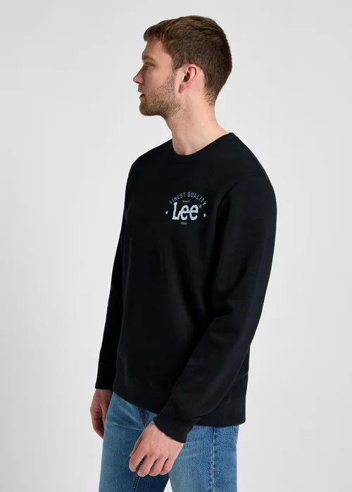 Lee Logo Crew Sweatshirt Jet Black
