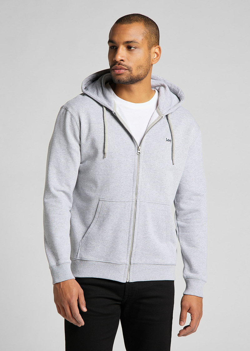 Lee Basic Zip Throuh Hoody Grey Mele - L80KSPMP