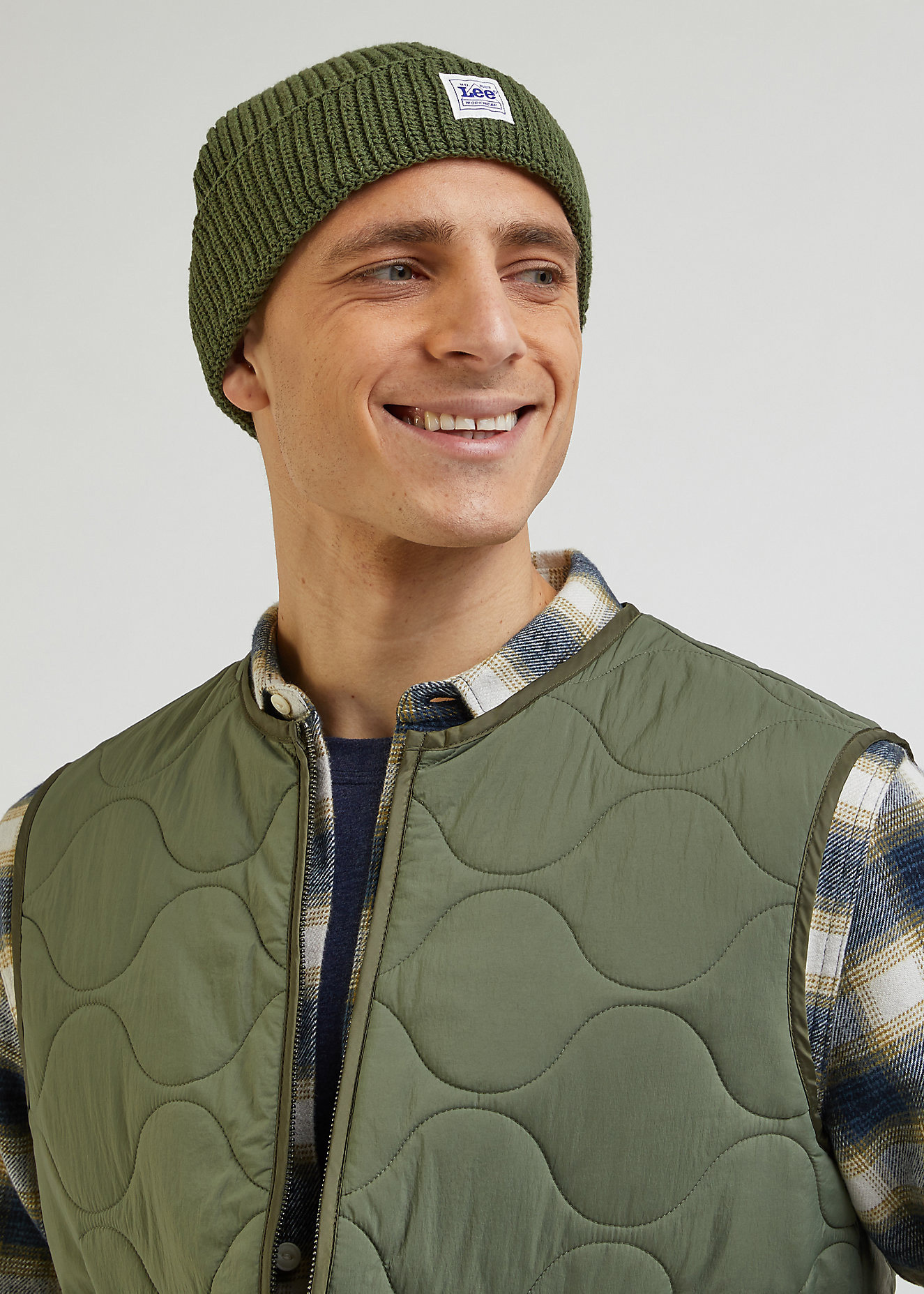 Lee Workwear Beanie Olive Green - LP7547A61