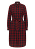 Mustang Plaid Dress With Tie Belt Check X - 1011916-12198