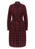 Mustang Plaid Dress With Tie Belt Check X