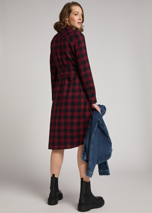 Mustang Plaid Dress With Tie Belt Check X - 1011916-12198