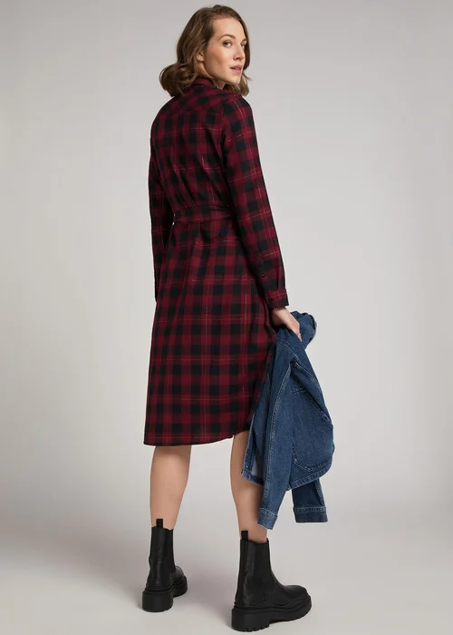 Mustang Plaid Dress With Tie Belt Check X