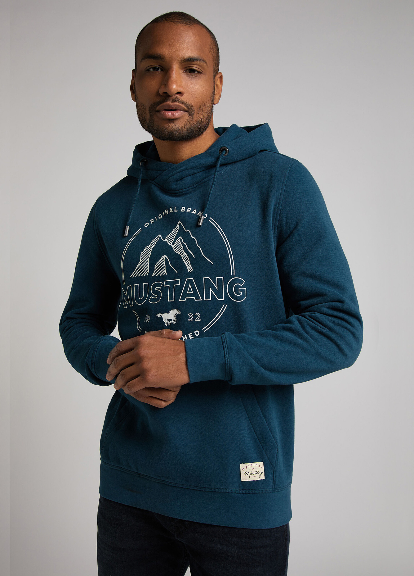 Mustang Hoodie Logo Sws Blue 5243 - 1011853-5243