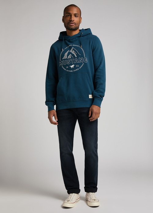 Mustang Hoodie Logo Sws Blue 5243 - 1011853-5243