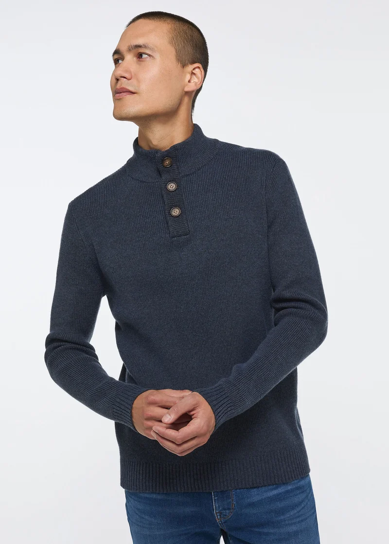 Mustang Emil H Henley Navy Blazer