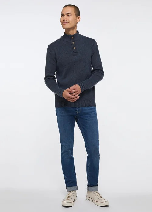 Mustang Emil H Henley Navy Blazer