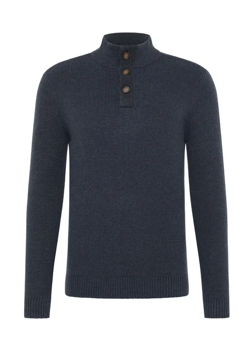 Mustang Emil H Henley Navy Blazer