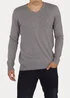 Mustang Basic V Neck Jumper Mid Grey Melange