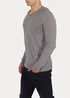 Mustang Basic V Neck Jumper Mid Grey Melange