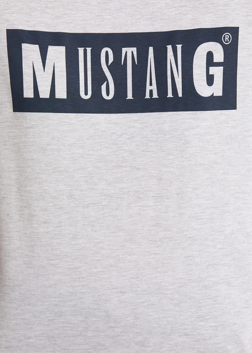 Mustang Alina C Logo Tee Light Grey Melange