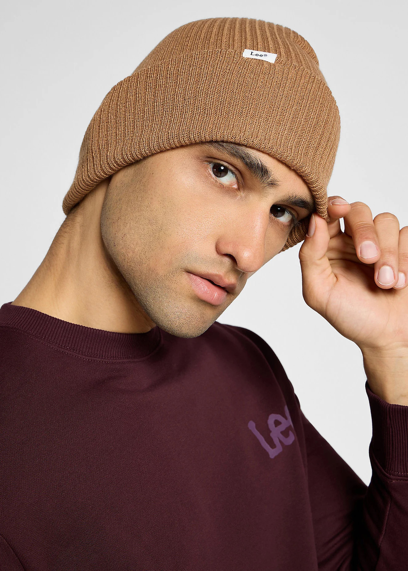 Lee Ribbed Beanie Clove