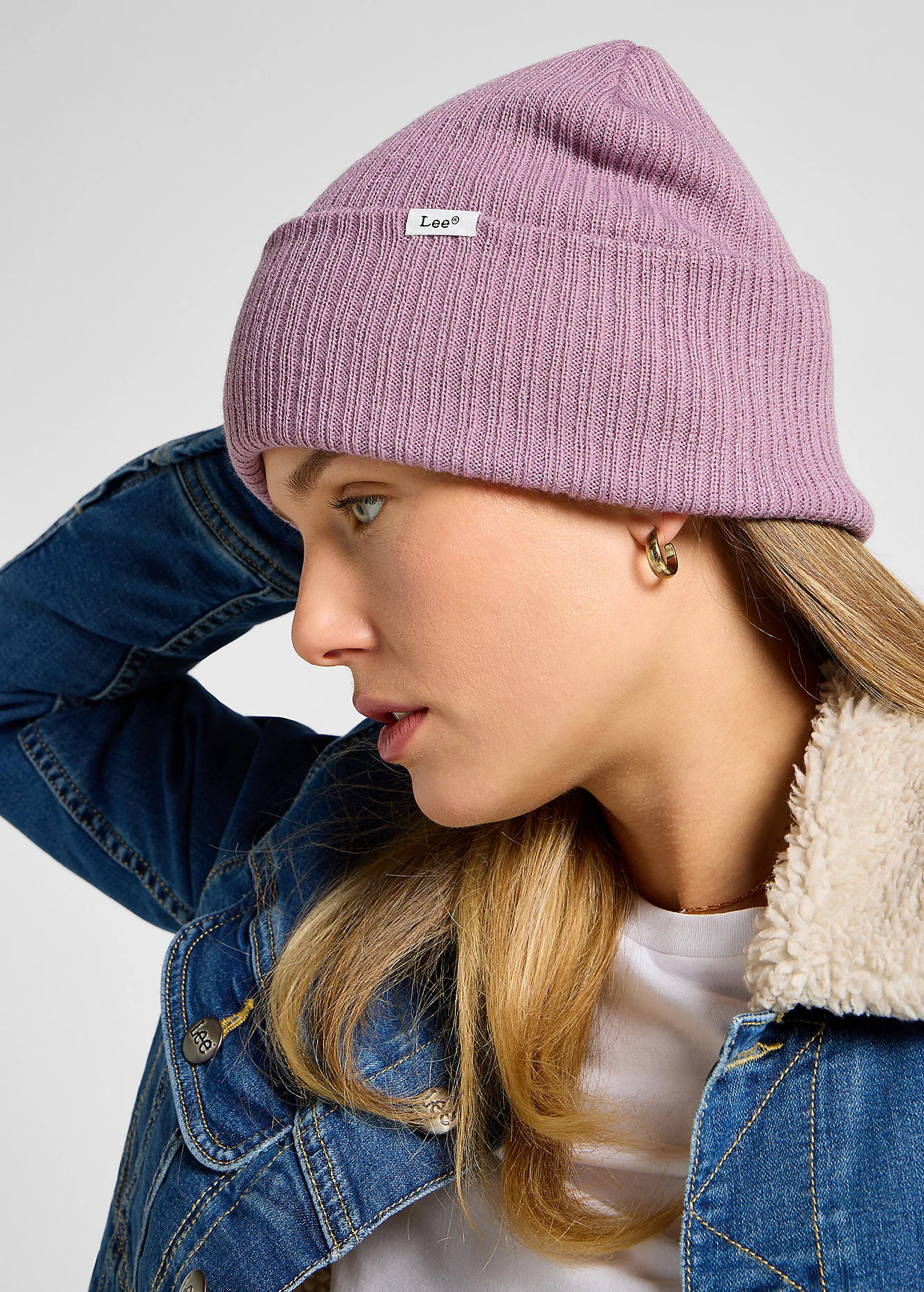 Lee Ribbed Beanie Pretty Plum