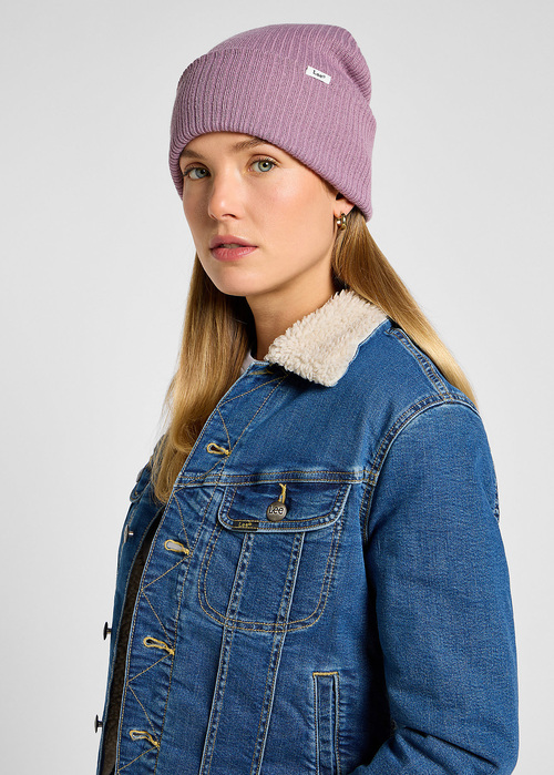 Lee Ribbed Beanie Pretty Plum - 112358334