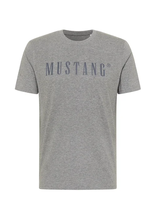 Mustang Alina C Logo Tee Light Grey Melange