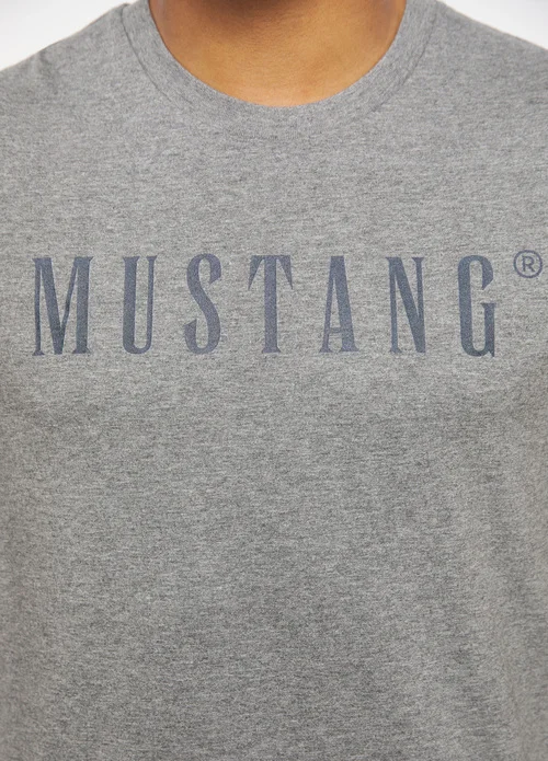 Mustang Alina C Logo Tee Light Grey Melange