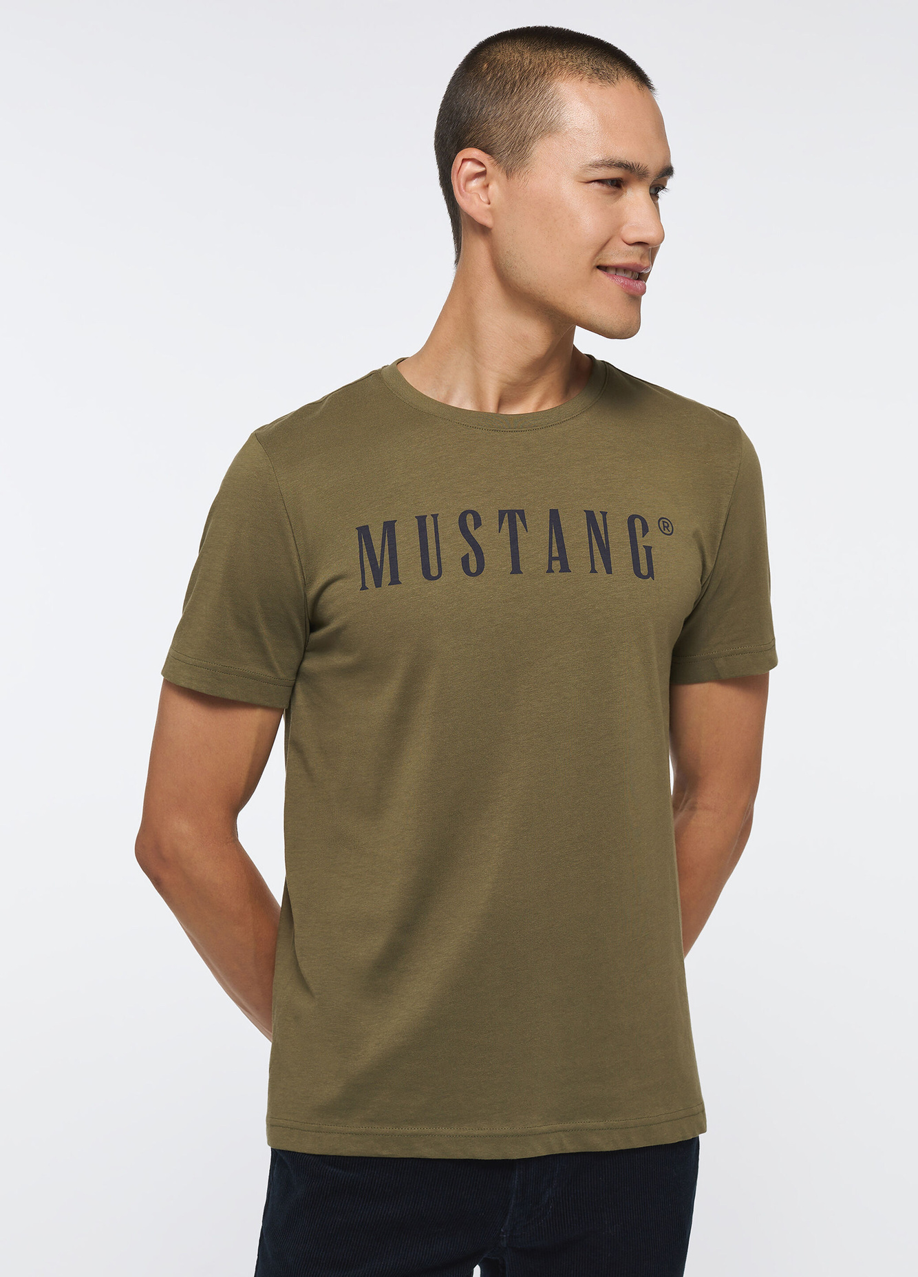 Mustang Alex C Logo Tee Burnt Olive - 1013221-6358