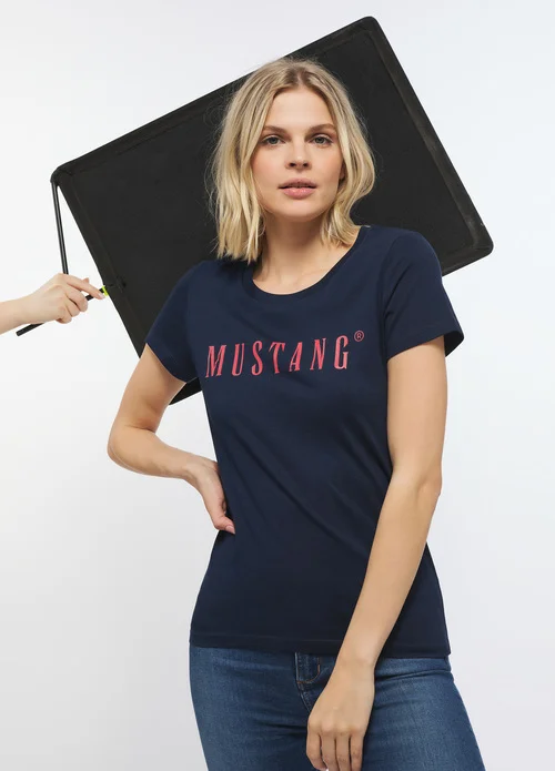 Mustang Alina C Logo Tee Blue Nights