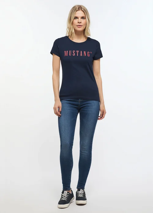 Mustang Alina C Logo Tee Blue Nights