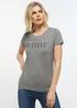 Mustang Alina C Logo Tee Light Grey Melange