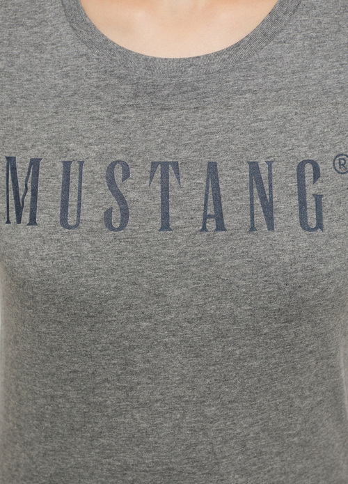 Mustang Alina C Logo Tee Light Grey Melange - 1013222-4141