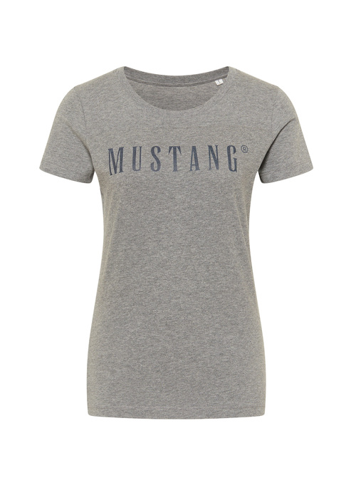 Mustang Alina C Logo Tee Light Grey Melange - 1013222-4141