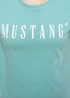 Mustang Alina C Logo Tee Mineral Blue