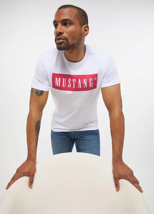 Mustang Alex C Logo Tee General White