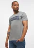 Mustang Alex C Logo Tee Mid Grey Melange