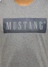 Mustang Alex C Logo Tee Mid Grey Melange