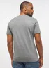 Mustang Alex C Logo Tee Mid Grey Melange