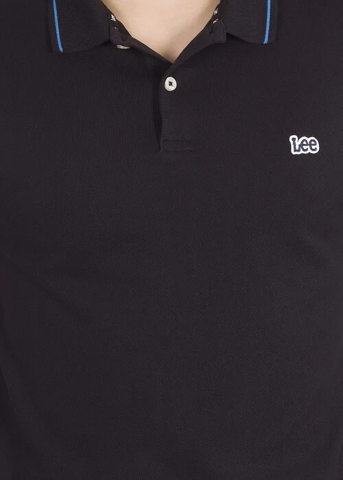 Lee Pique Polo Black