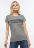 Mustang Alina C Logo Tee Light Grey Melange