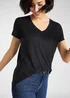 Lee V Neck Tee Black