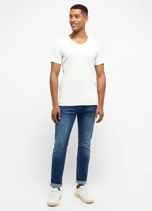 Mustang Jeans Amado V Neck Cannoli Cream
