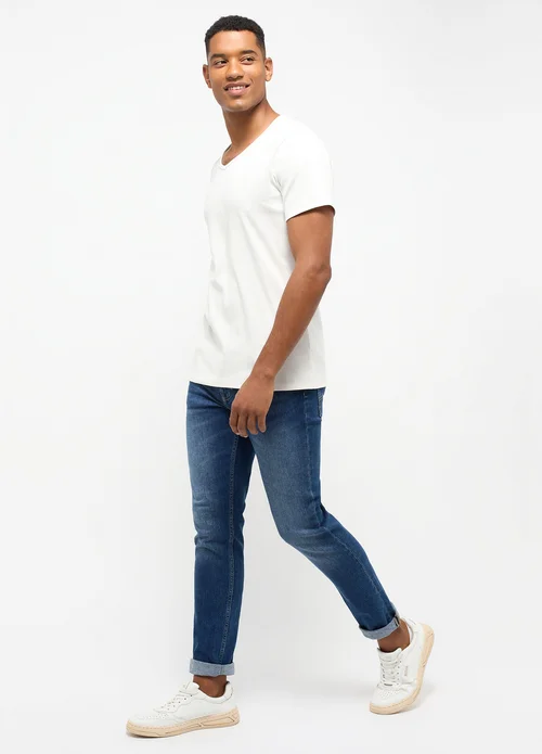 Mustang Jeans Amado V Neck Cannoli Cream