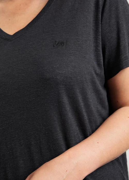 Lee V Neck Tee Black