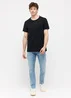 Mustang Jeans Style Allen C Neck 2 Pack Black