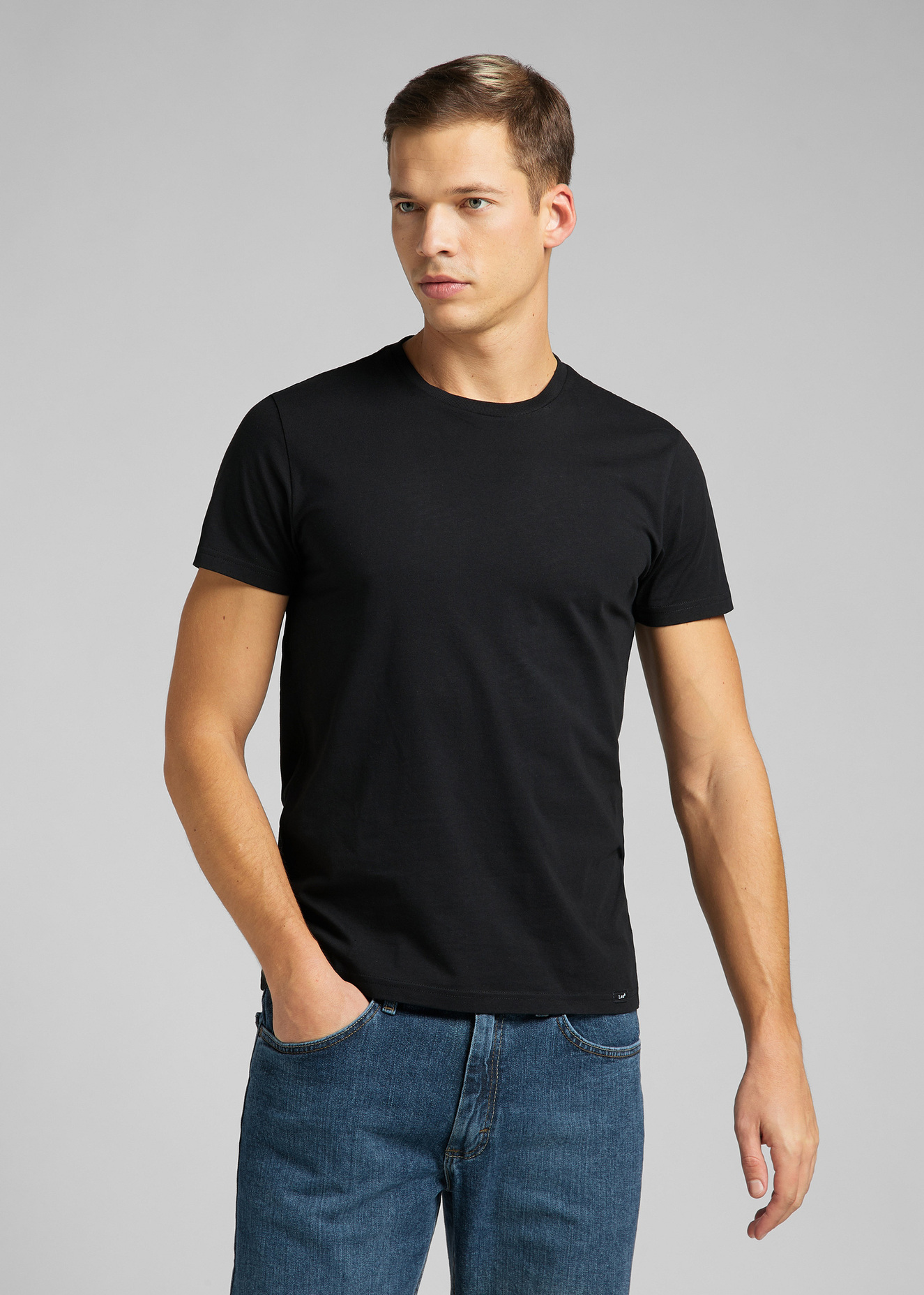 Lee Twin Pack Crew Tee Black - L680CM01