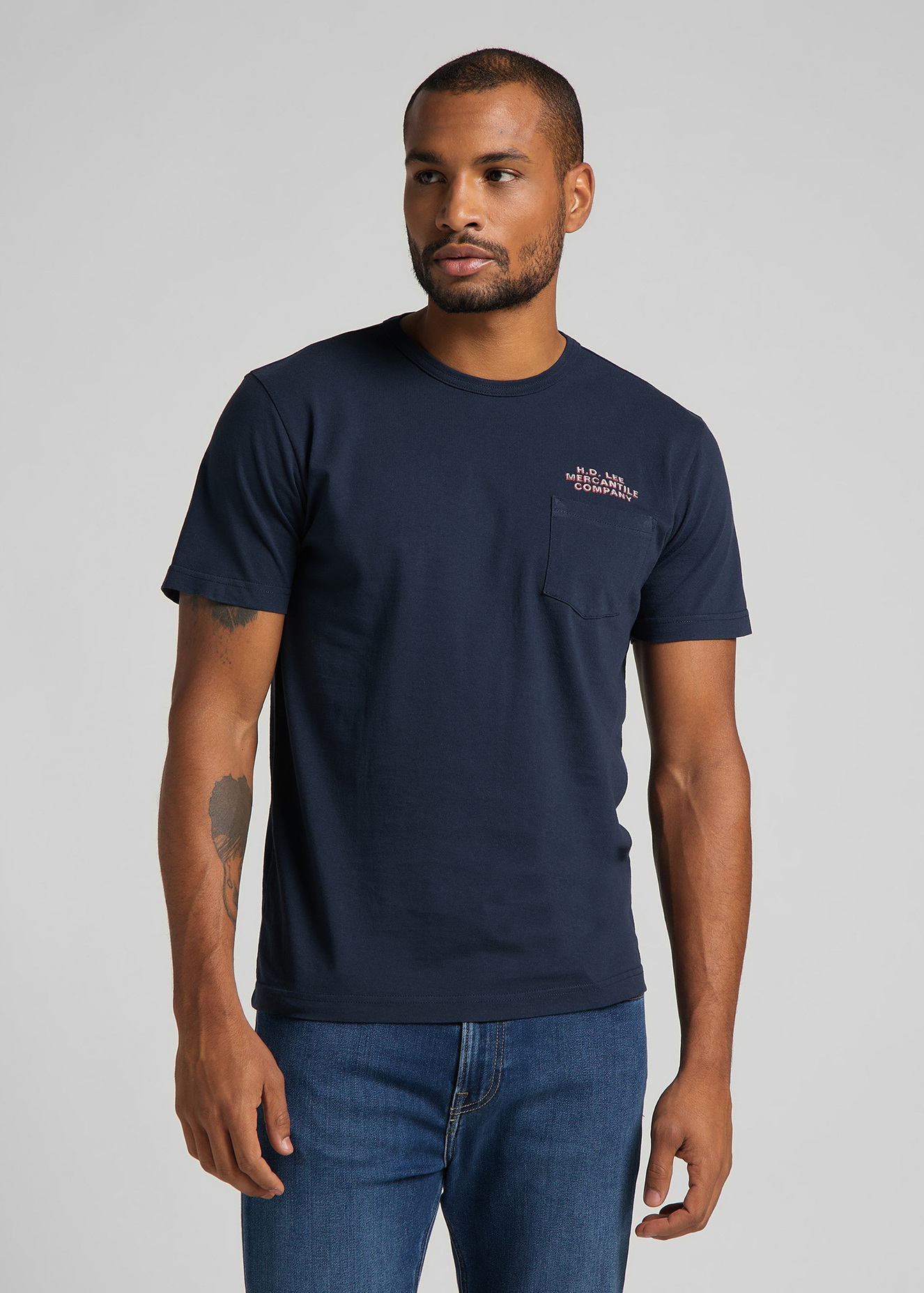 Lee Poster Tee Navy - L63EFE35