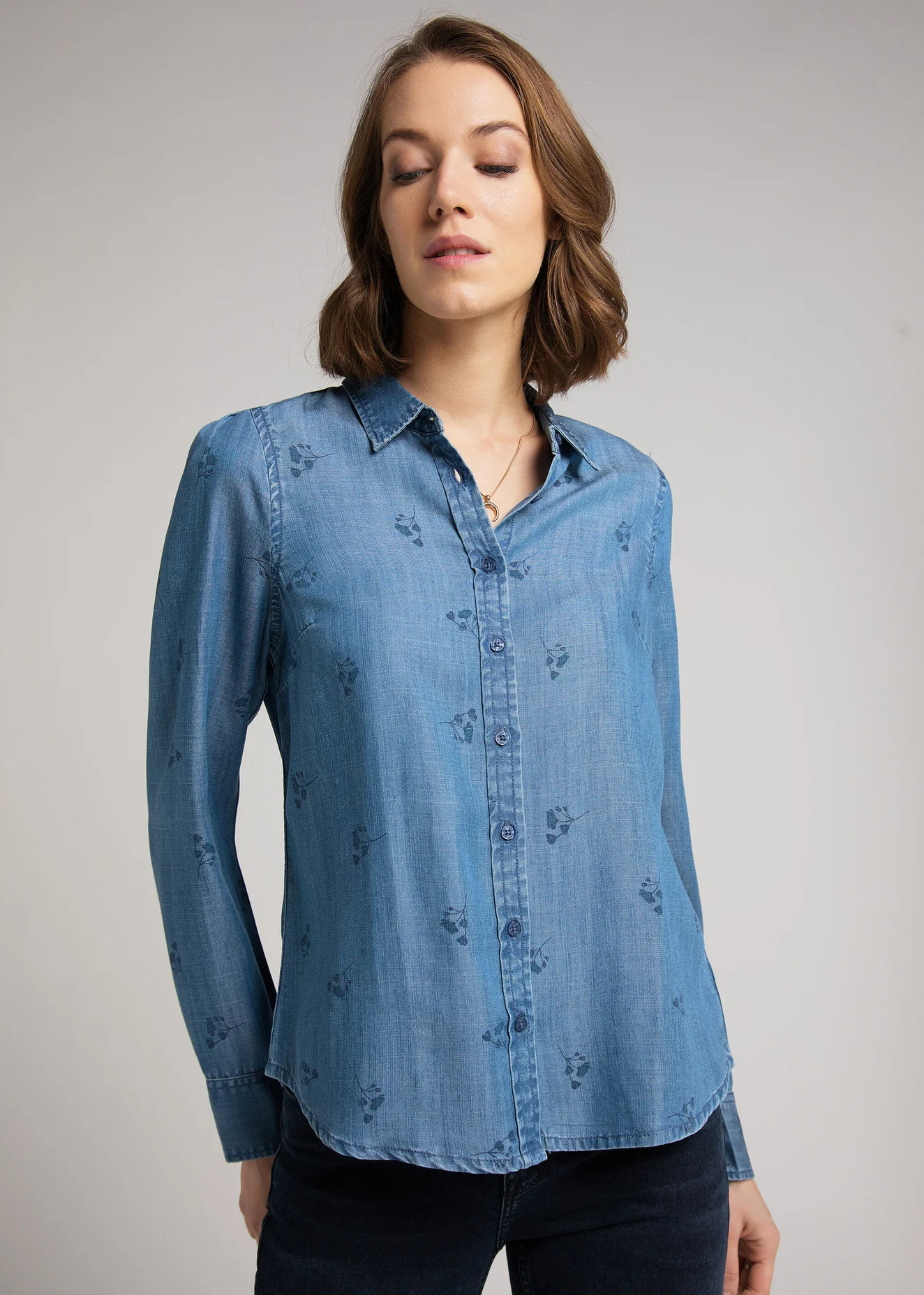 Mustang Emma Denim Aop Denim Blue