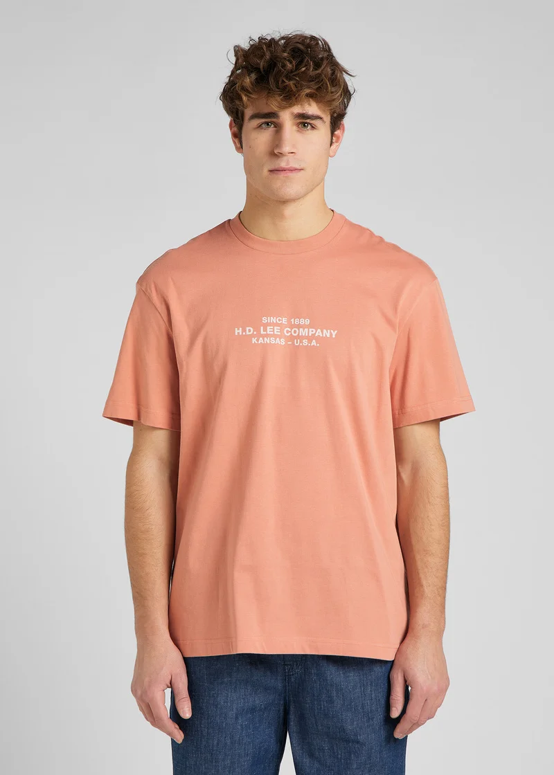 Lee Logo Loose Tee Rust