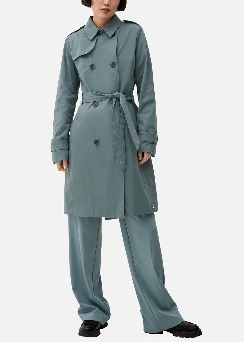 Soliver Lapel Coat Green