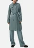 Soliver Lapel Coat Green