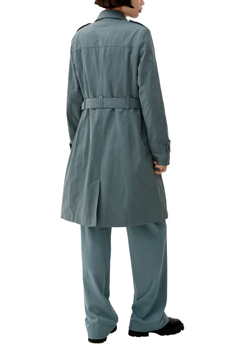Soliver Lapel Coat Green