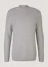 Tom Tailor Geometric Structured Sweater Light Stone Grey Melange