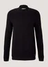 Tom Tailor Geometric Structured Sweater Black