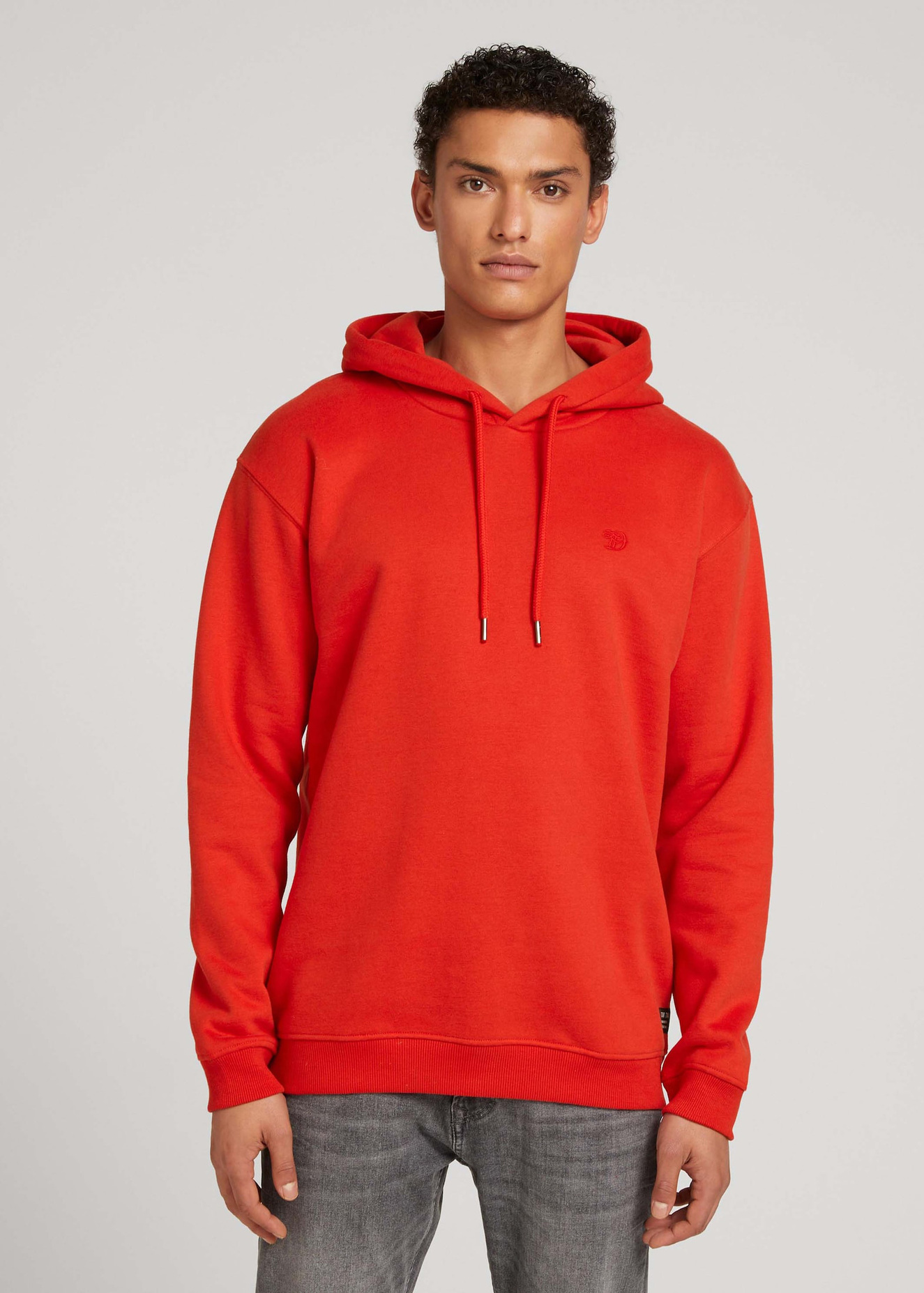 Tom Tailor Hoody With Embro Blood Orange - 1030860-20013